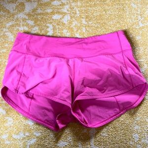 Lululemon Speed Up Shorts in Sonic Pink